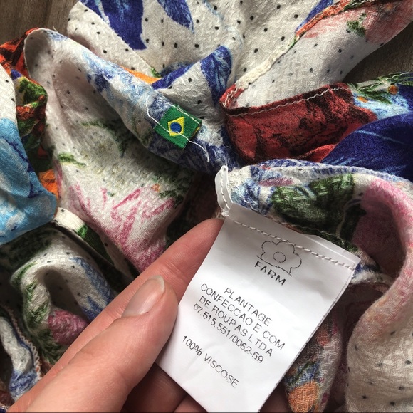 Farm Rio floral printed ruffle mini dress - Picture 6 of 8